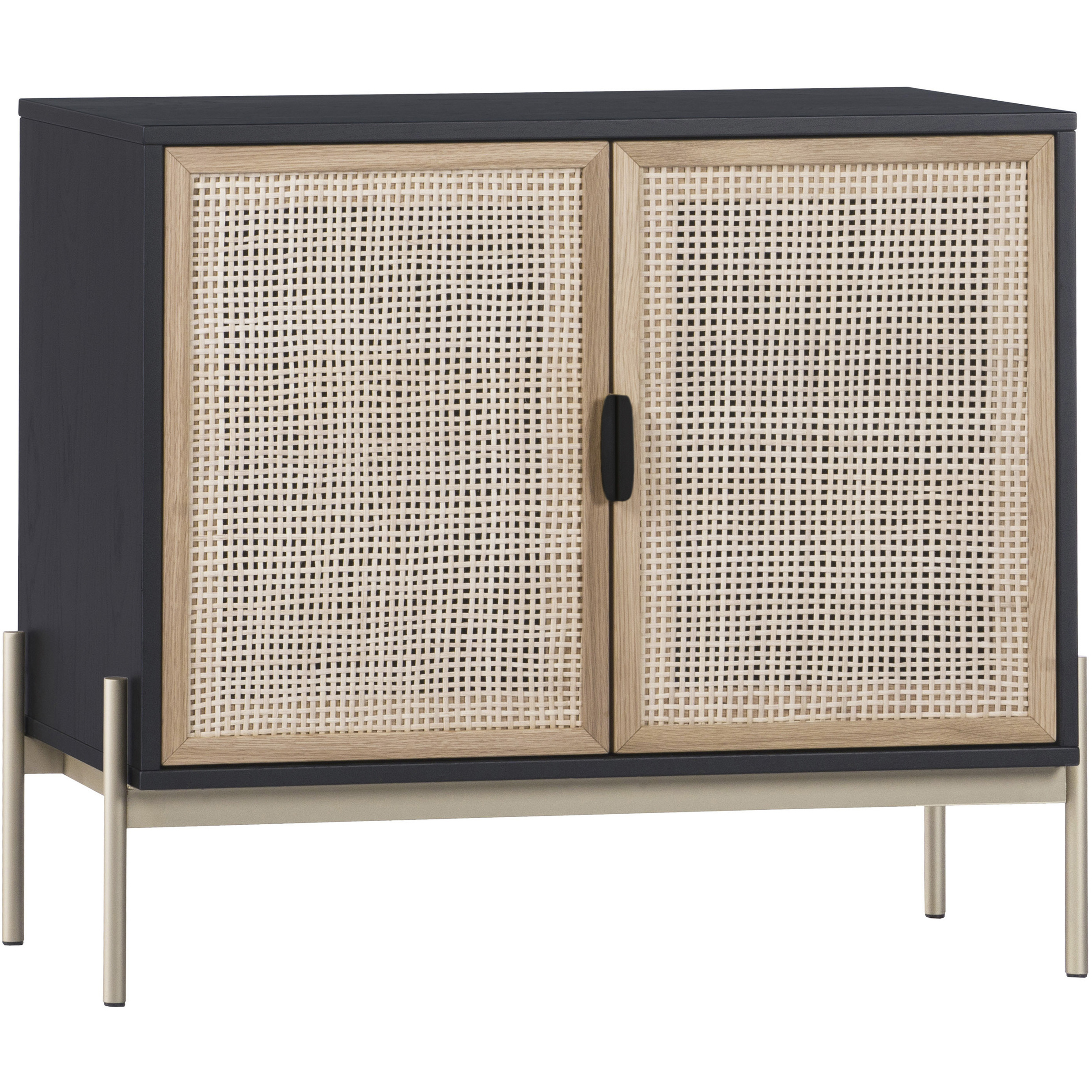 Avida 37.5 X 18.75 inch Gold / Black/Natural Sideboard, Small